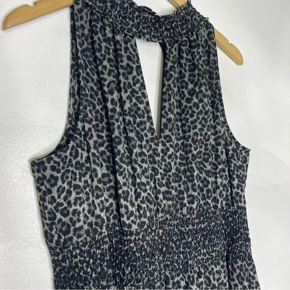 Michael Kors Cheetah-Print Smocked-Neck Sleeveless Dress Size XL NWT - Picture 4 of 7